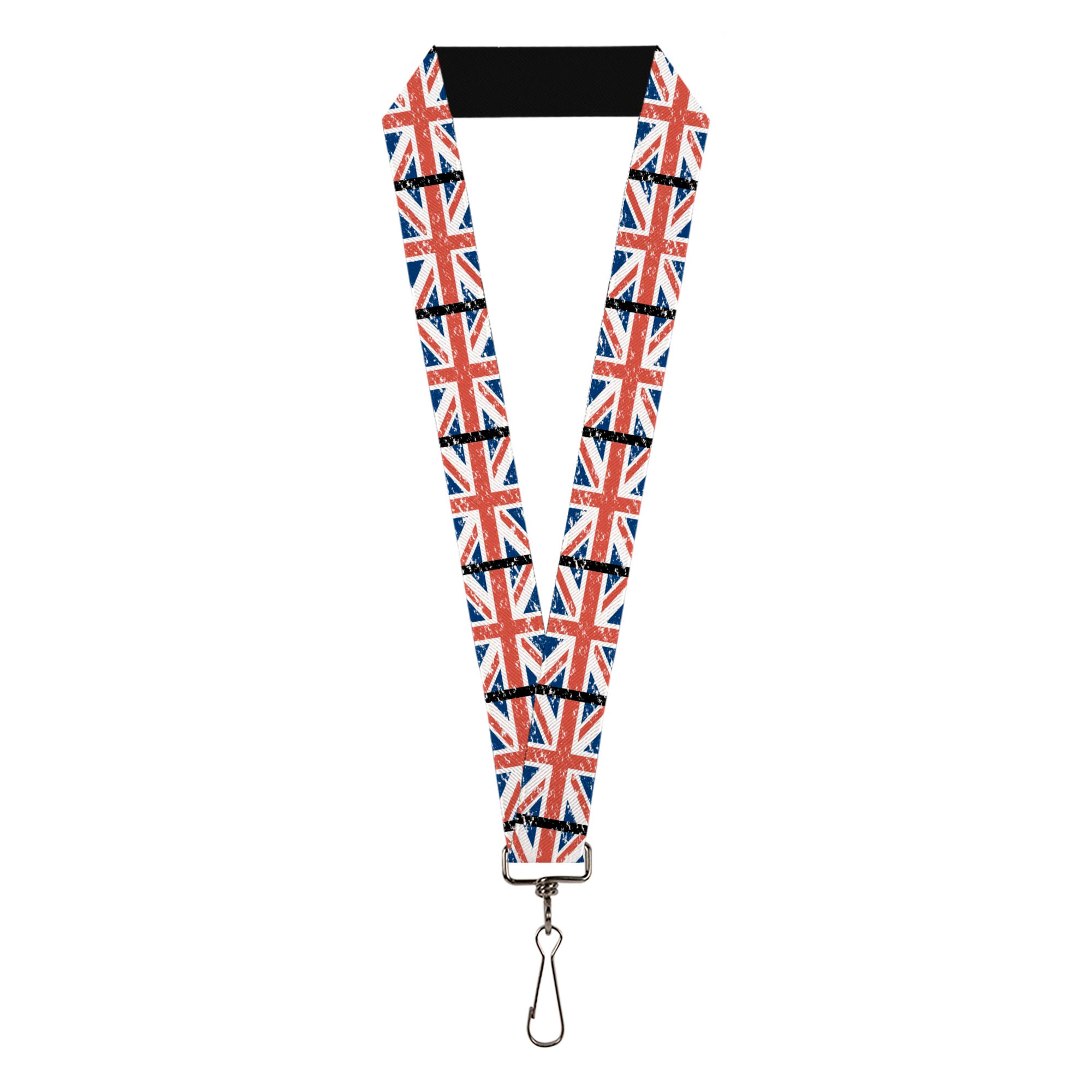 Lanyard - 1.0" - United Kingdom Flags Weathered Lanyards Buckle-Down