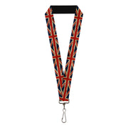 Lanyard - 1.0" - United Kingdom Flags Distressed Painting Lanyards Buckle-Down