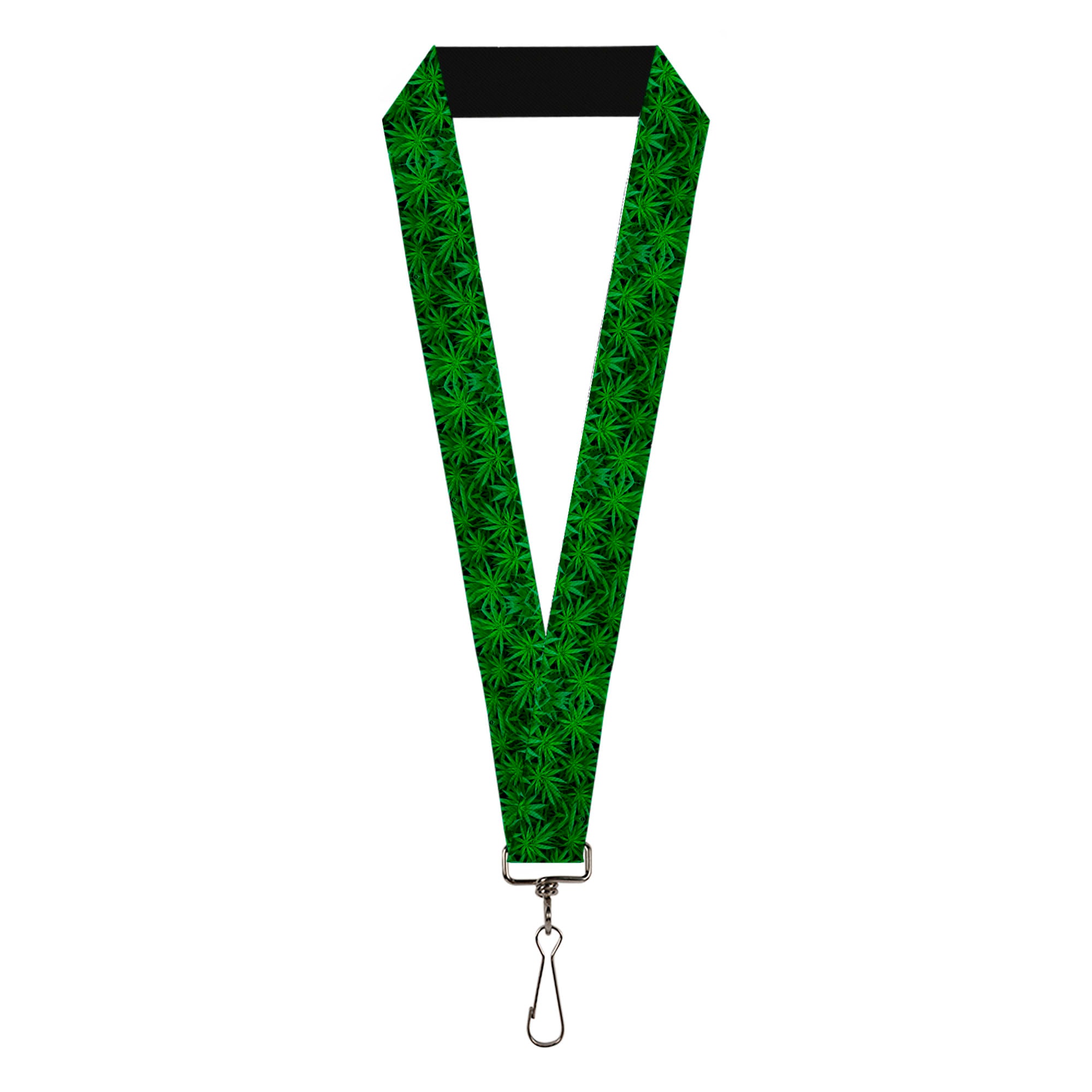 Buckle-Down Lanyard - Vivid Marijuana Leaves Stacked Lanyards Buckle-Down
