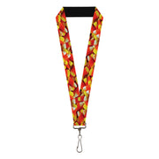 Lanyard - 1.0" - Vivid Candy Corn Stacked Lanyards Buckle-Down