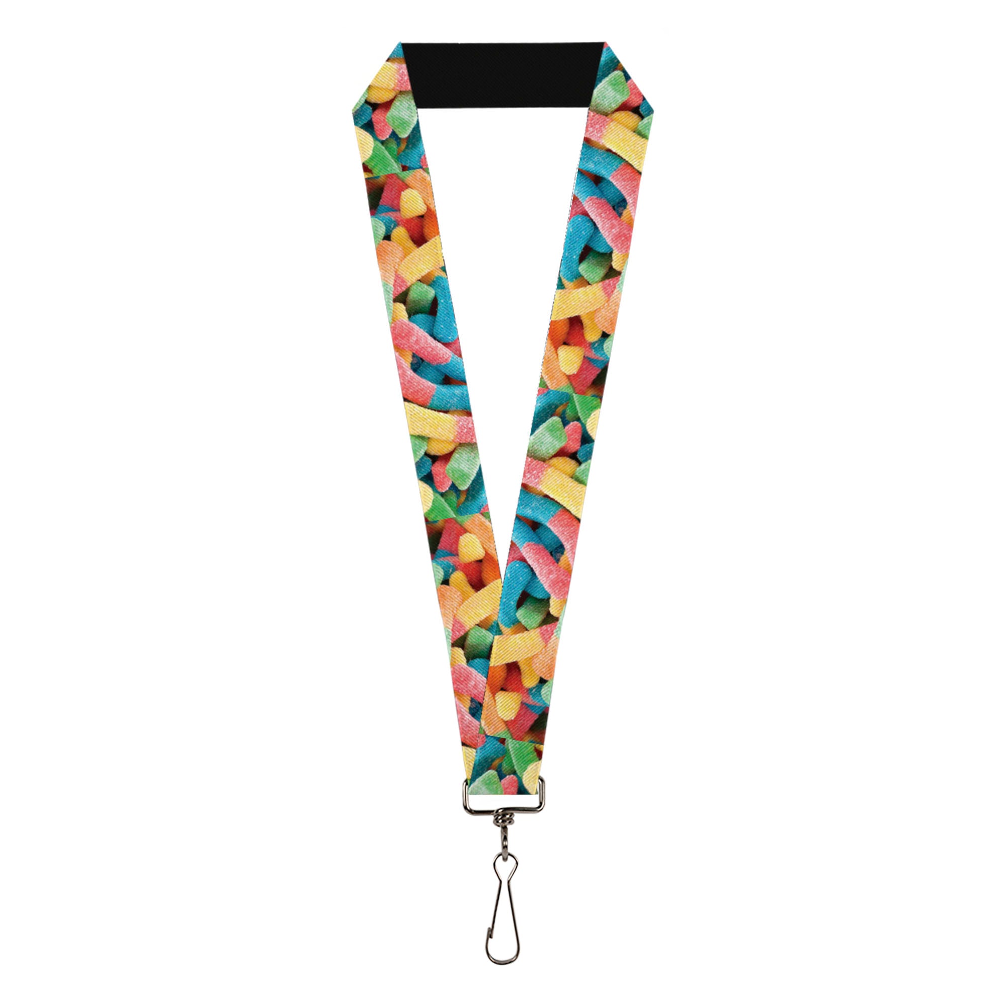 Lanyard - 1.0" - Vivid Sour Worms Stacked Lanyards Buckle-Down