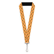 Lanyard - 1.0" - Wallpaper1 Ogee Tan Orange Brown Lanyards Buckle-Down