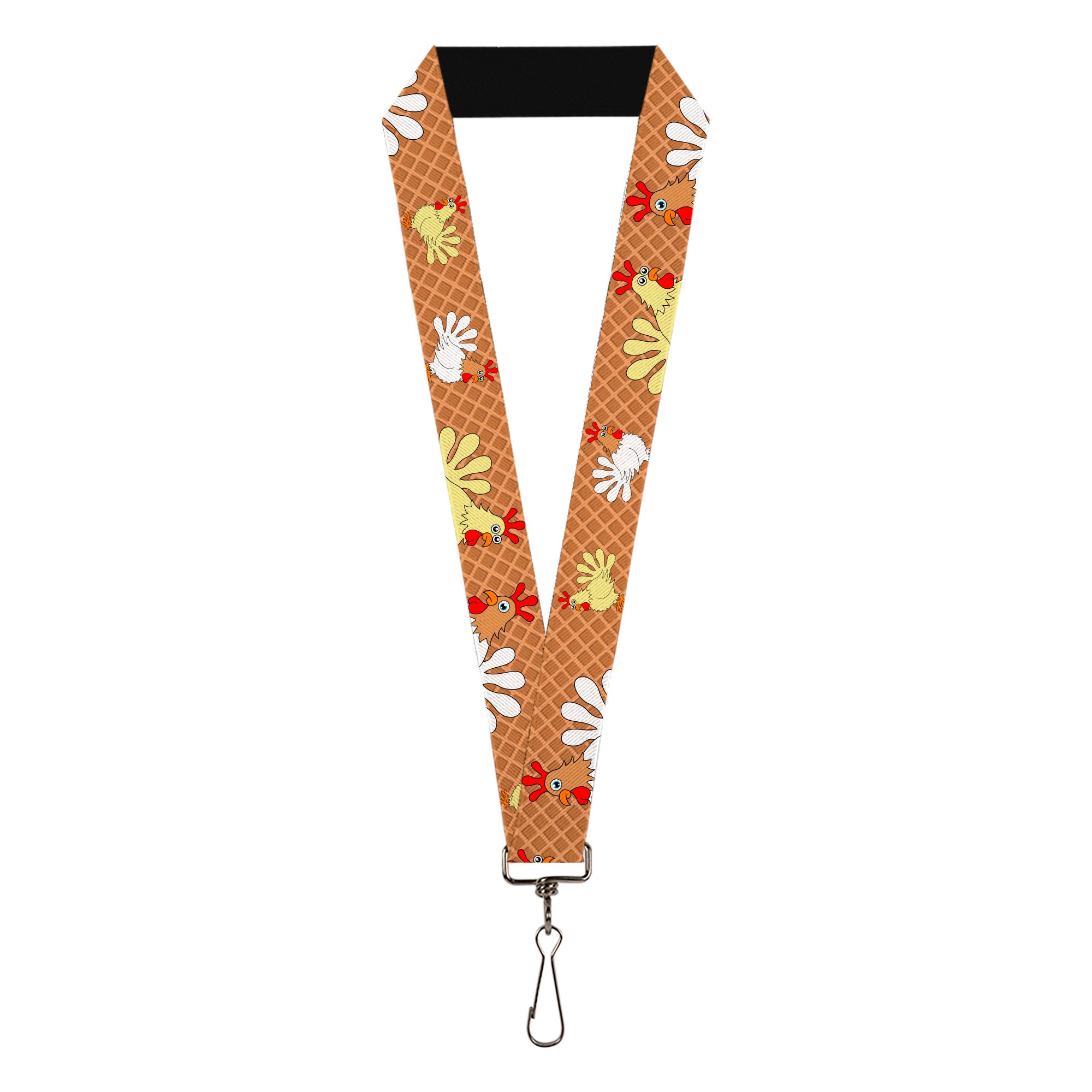 Lanyard - 1.0" - Waffle Chicken Poses Lanyards Buckle-Down