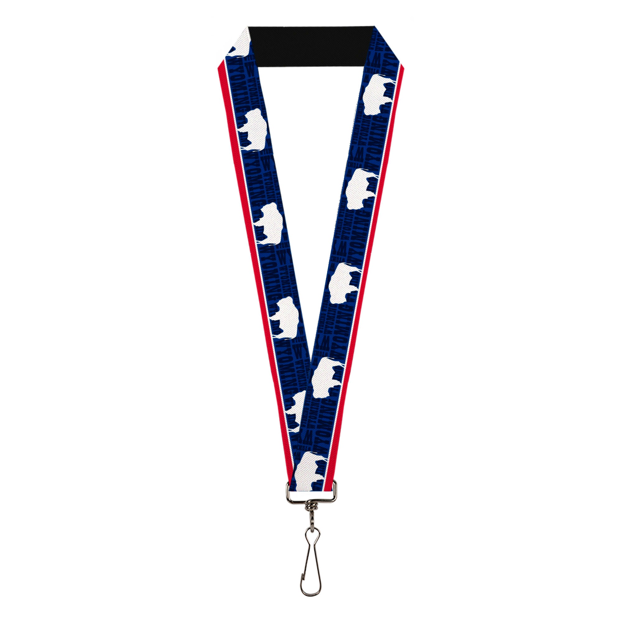 Lanyard - 1.0" - Wyoming Flags WYOMING Typography Lanyards Buckle-Down