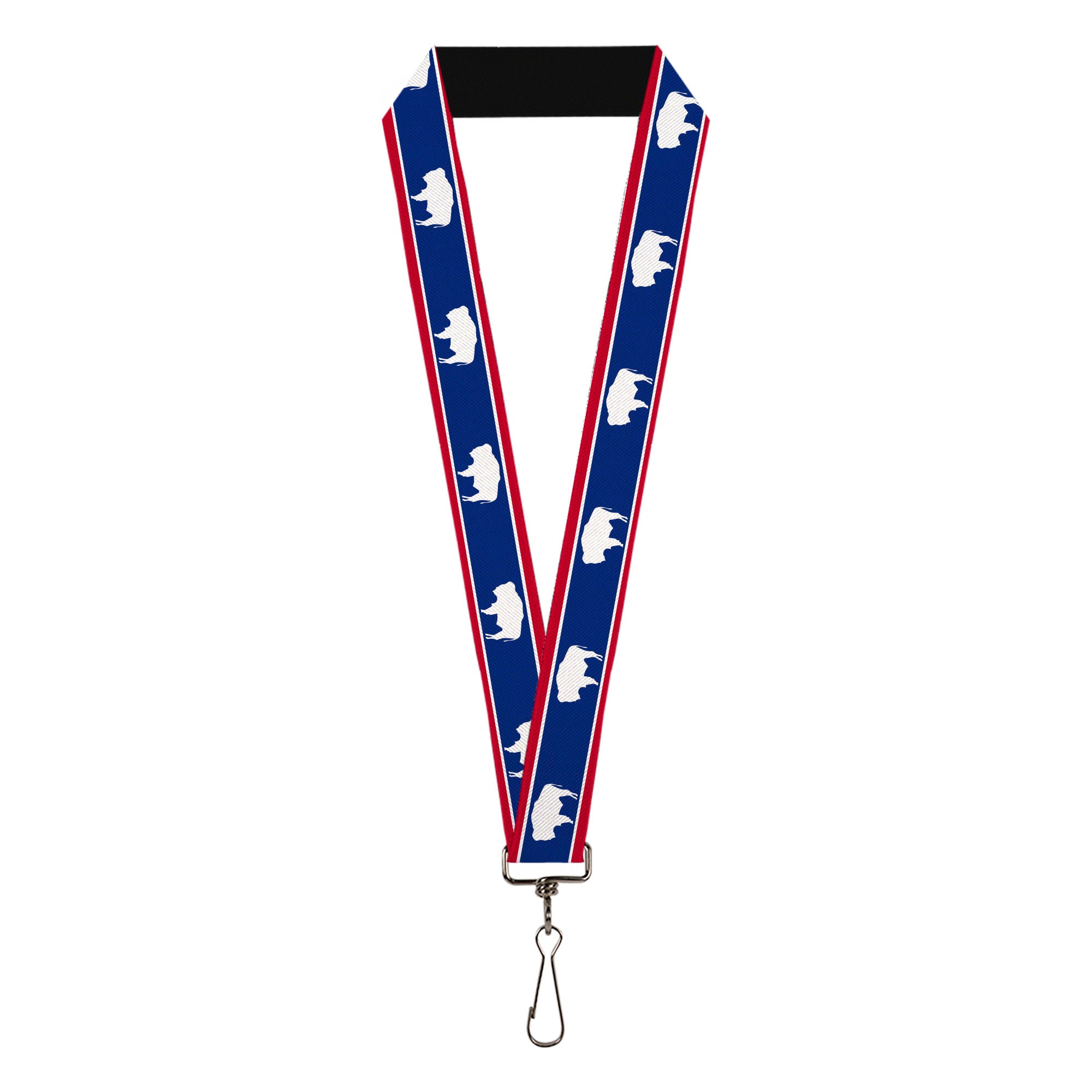 Lanyard - 1.0" - Wyoming Flags Bison Silhouette Lanyards Buckle-Down