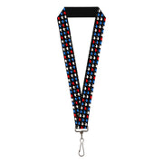 Lanyard - 1.0" - Whales Navy Red White Blue Lanyards Buckle-Down
