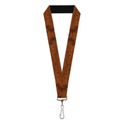 Lanyard - 1.0" - Wood Grain Cherry Wood Lanyards Buckle-Down