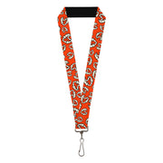 Lanyard - 1.0" - Wax Fangs Scattered Red/White Lanyards Buckle-Down