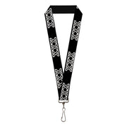 Buckle-Down Lanyard - XXX Black/White Lanyards Buckle-Down