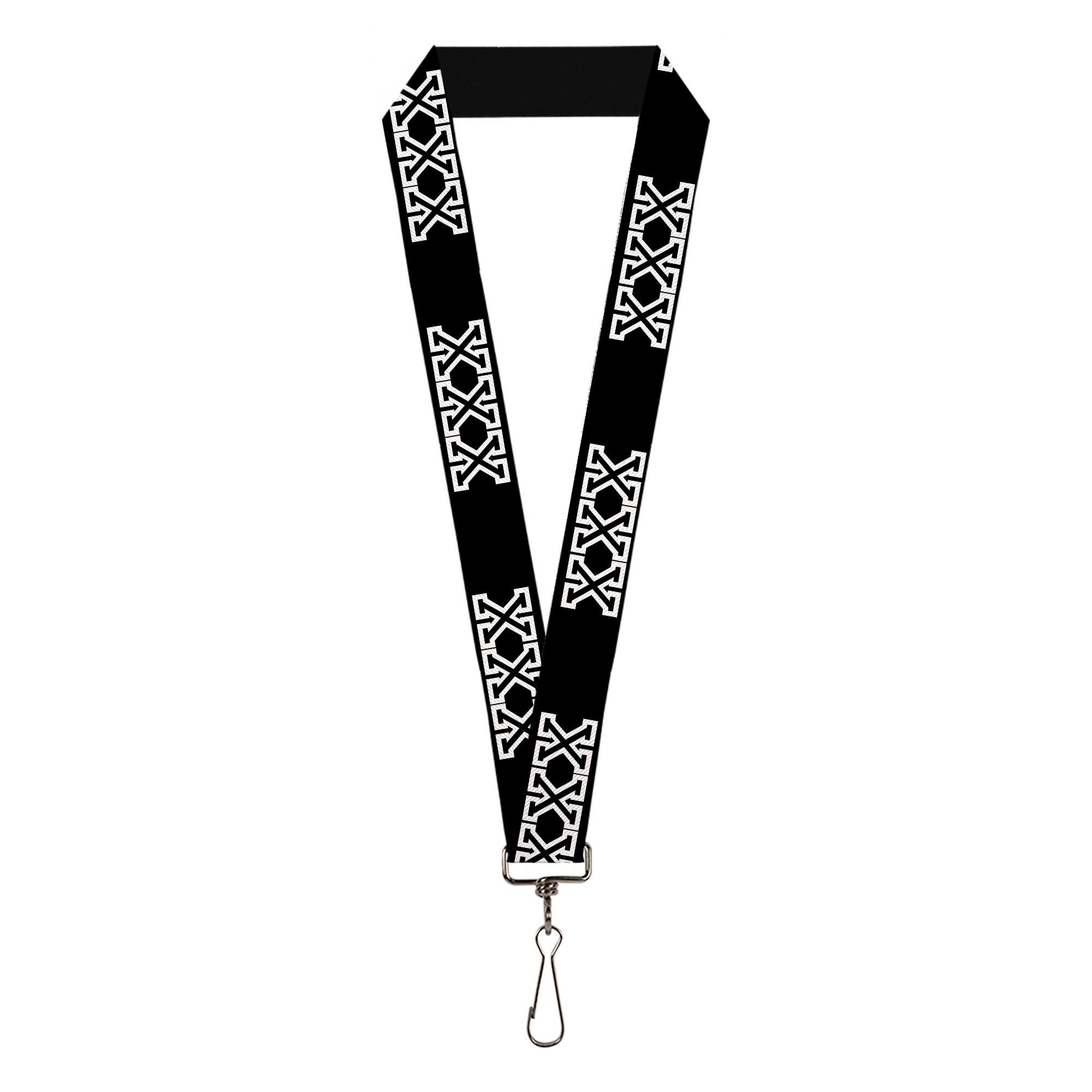 Buckle-Down Lanyard - XXX Black/White Lanyards Buckle-Down
