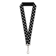 Lanyard - 1.0" - Ying Yang Monogram Black White Lanyards Buckle-Down