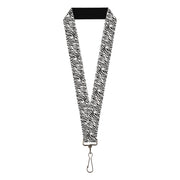 Lanyard - 1.0" - Zebra 2 White Lanyards Buckle-Down