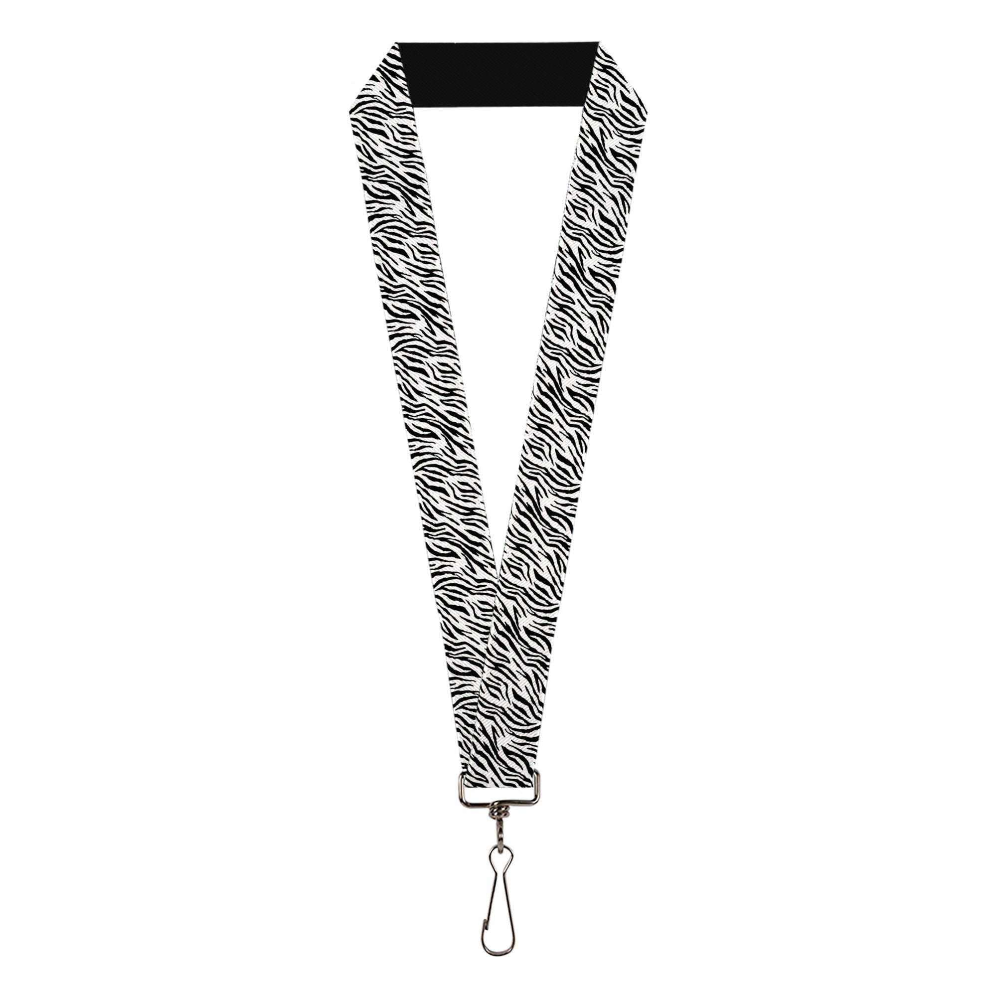 Lanyard - 1.0" - Zebra 2 White Lanyards Buckle-Down