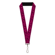 Lanyard - 1.0" - Zebra 2 Fuchsia Pink Lanyards Buckle-Down