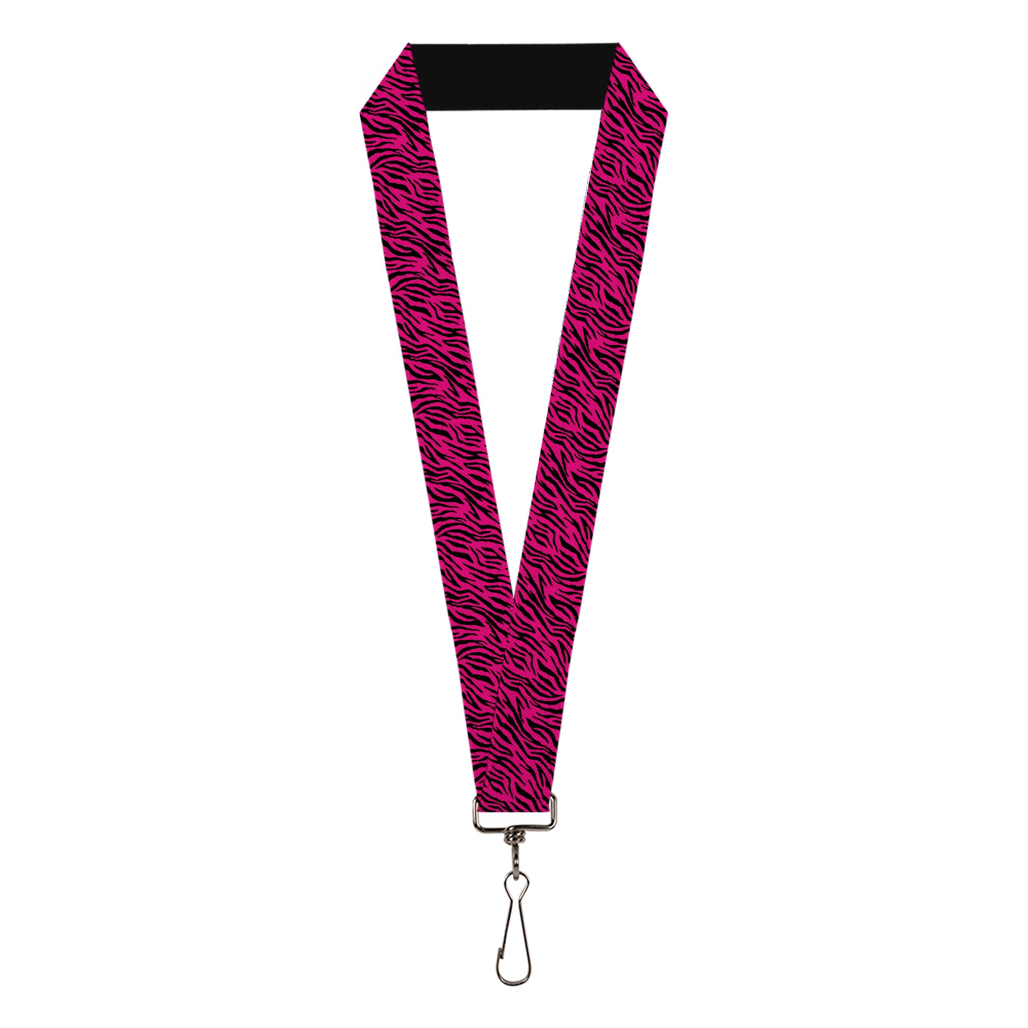 Lanyard - 1.0" - Zebra 2 Fuchsia Pink Lanyards Buckle-Down