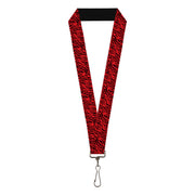 Lanyard - 1.0" - Zebra 2 Red Lanyards Buckle-Down