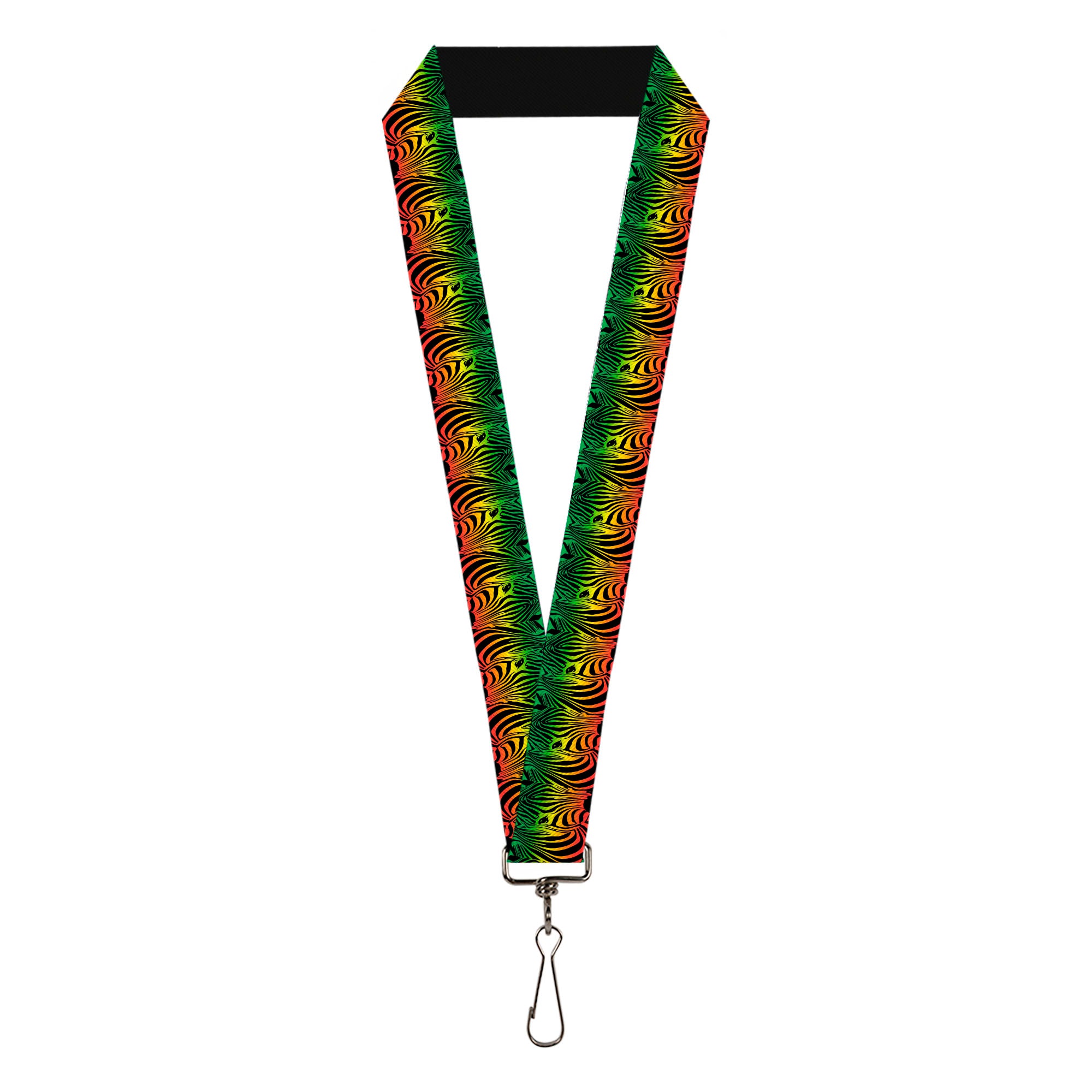 Lanyard - 1.0" - Zebra Head Rasta Lanyards Buckle-Down