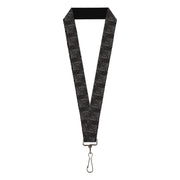 Lanyard - 1.0" - Zebra Head Black Gray Lanyards Buckle-Down