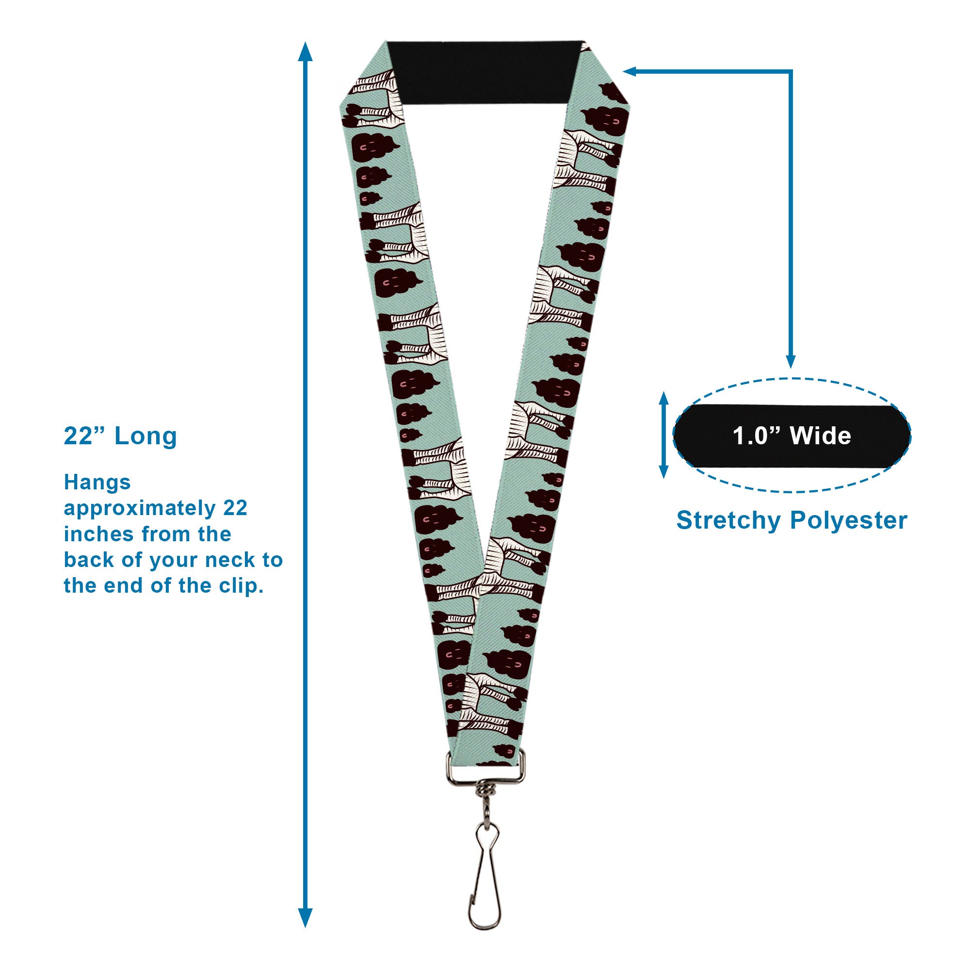 Lanyard - 1.0" - Zebra Poops Color Lanyards Buckle-Down