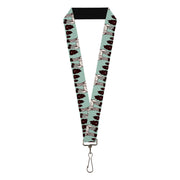 Lanyard - 1.0" - Zebra Poops Color Lanyards Buckle-Down
