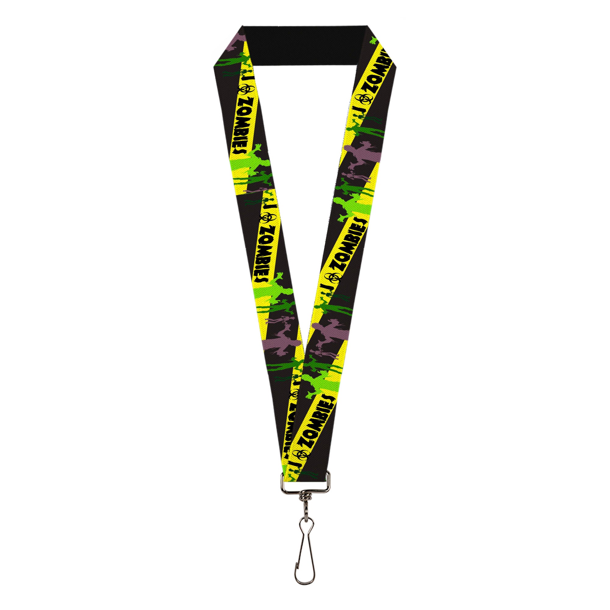 Lanyard - 1.0" - Zombies Biohazard Black Yellow Green Lanyards Buckle-Down