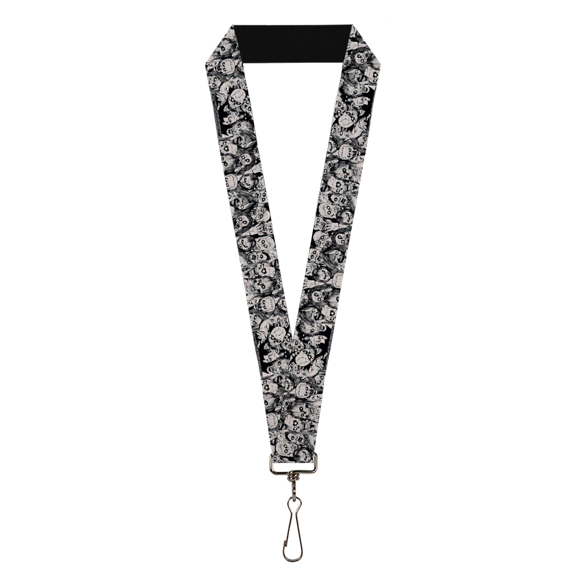 Lanyard - 1.0" - Zombie Skulls Sketch Lanyards Buckle-Down