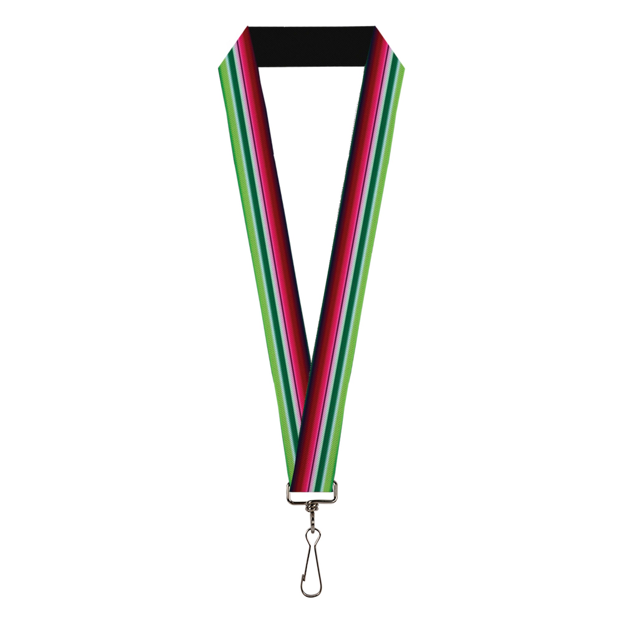 Lanyard - 1.0" - Zarape1 Horizontal Red White Green Lanyards Buckle-Down