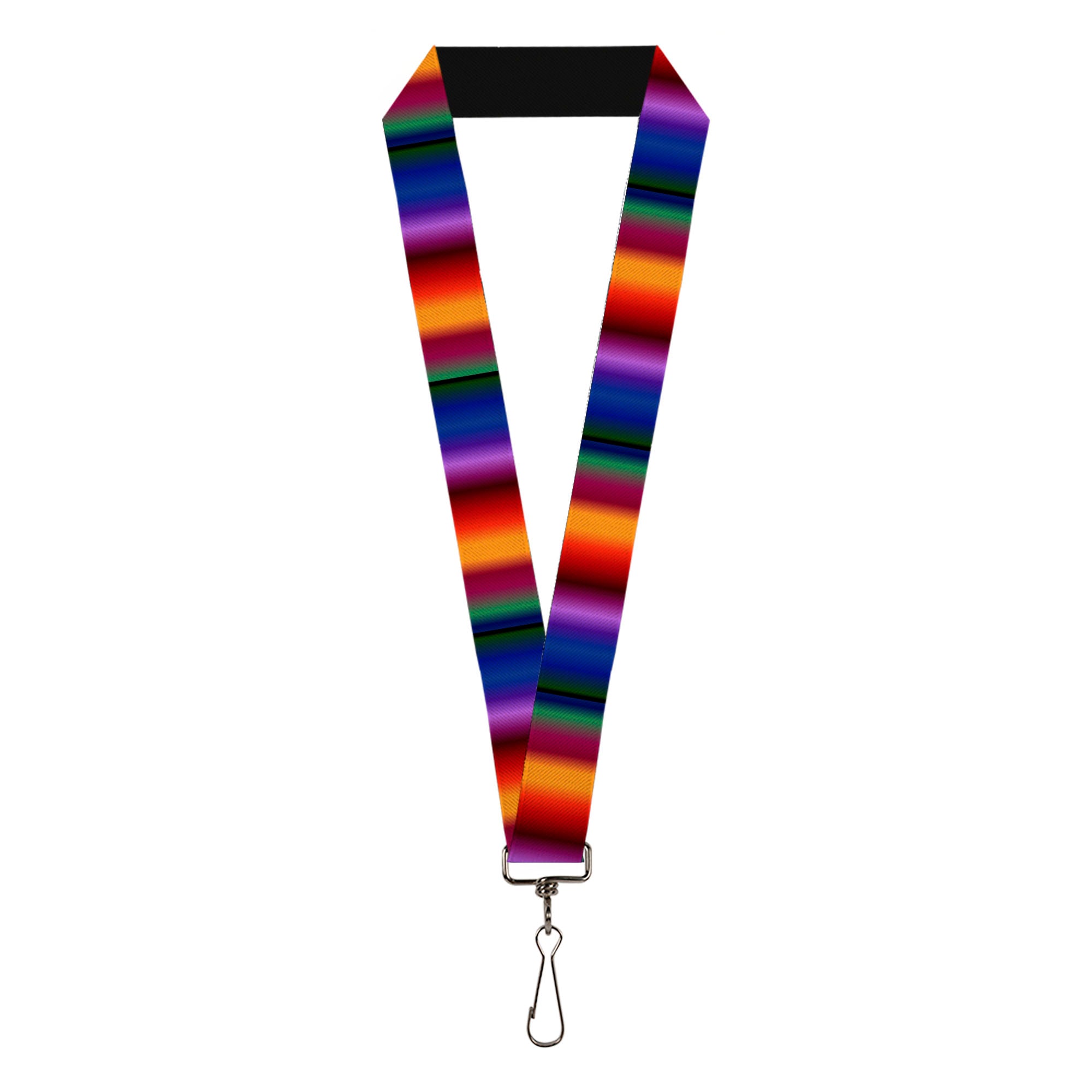 Lanyard - 1.0" - Zarape3 Vertical Multi Color Fade Lanyards Buckle-Down