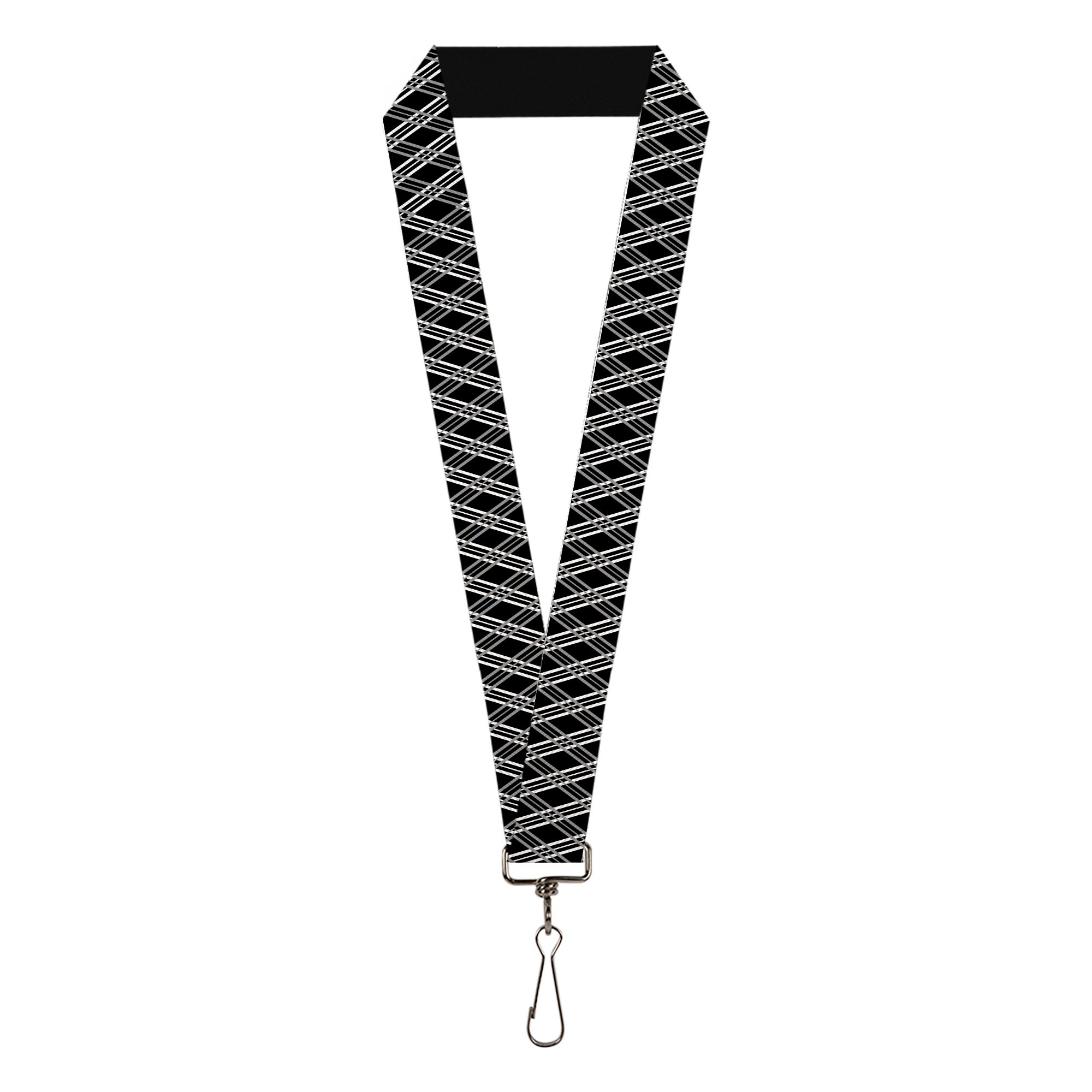 Lanyard - 1.0" - Zig Zag Black Gray White Lanyards Buckle-Down