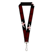 Lanyard - 1.0" - ZOMBIE KILLER Zombie Target Black White Red Lanyards Buckle-Down