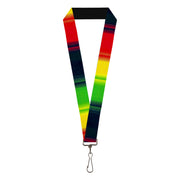 Lanyard - 1.0" - Zarape4 Vertical Rasta Lanyards Buckle-Down