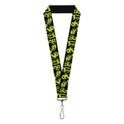 Lanyard - 1.0" - Zombie Expressions Black Green Red Lanyards Buckle-Down