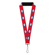 Lanyard - 1.0" - Arkansas Flag Red Blue White Lanyards Buckle-Down