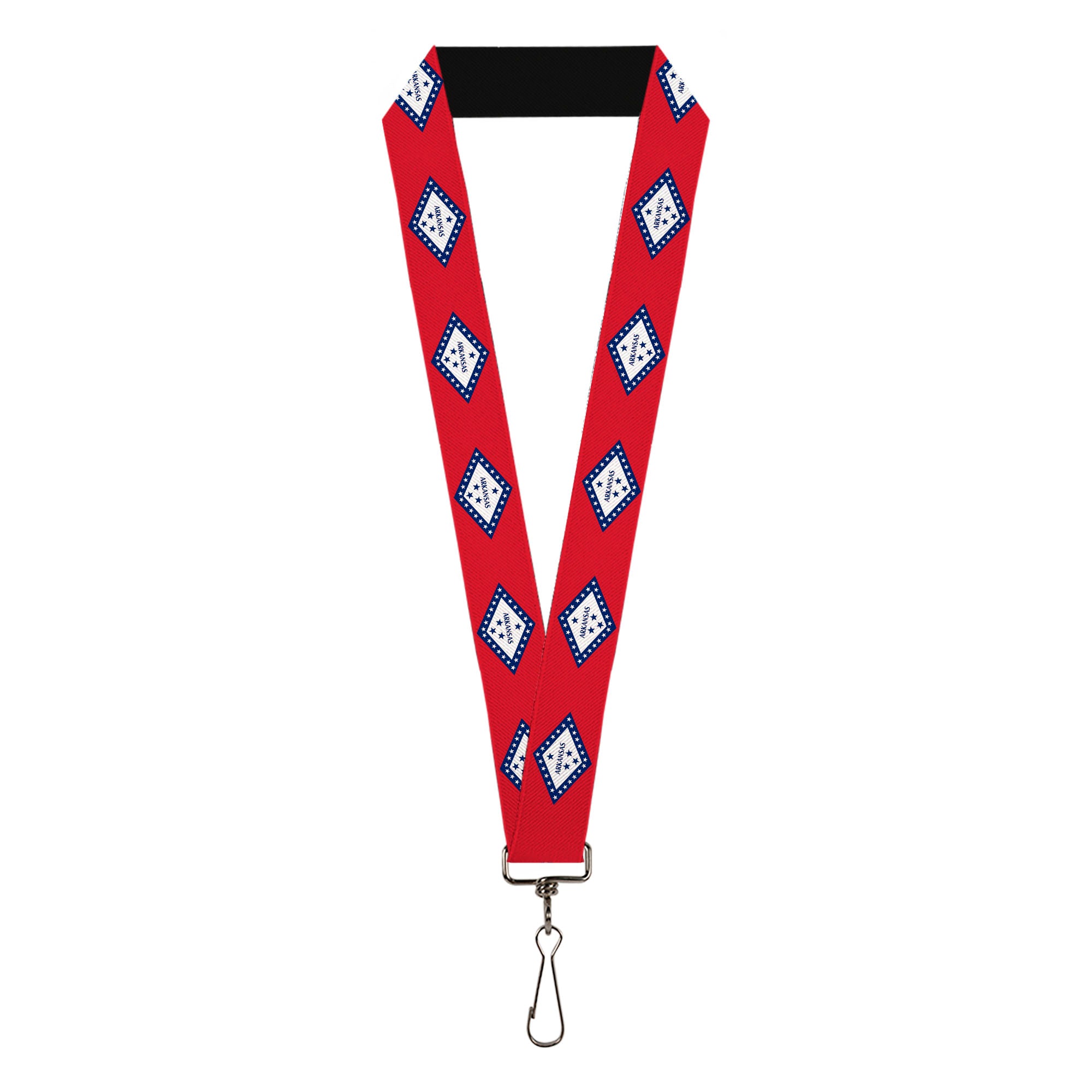 Lanyard - 1.0" - Arkansas Flag Red Blue White Lanyards Buckle-Down