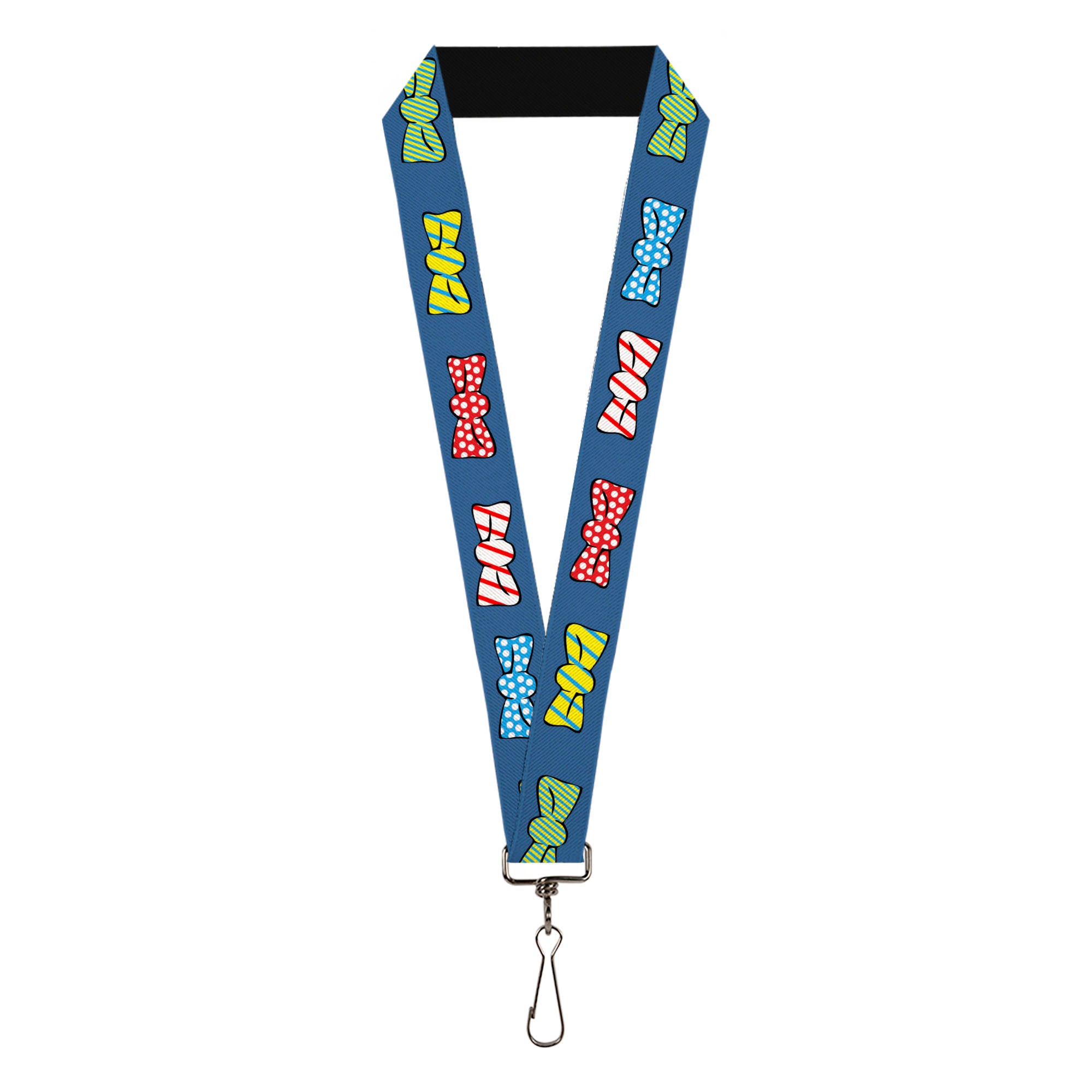 Lanyard - 1.0" - Bowties Blue Multi Color Lanyards Buckle-Down