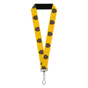 Lanyard - 1.0" - Brown Bear Repeat Yellow Lanyards Buckle-Down