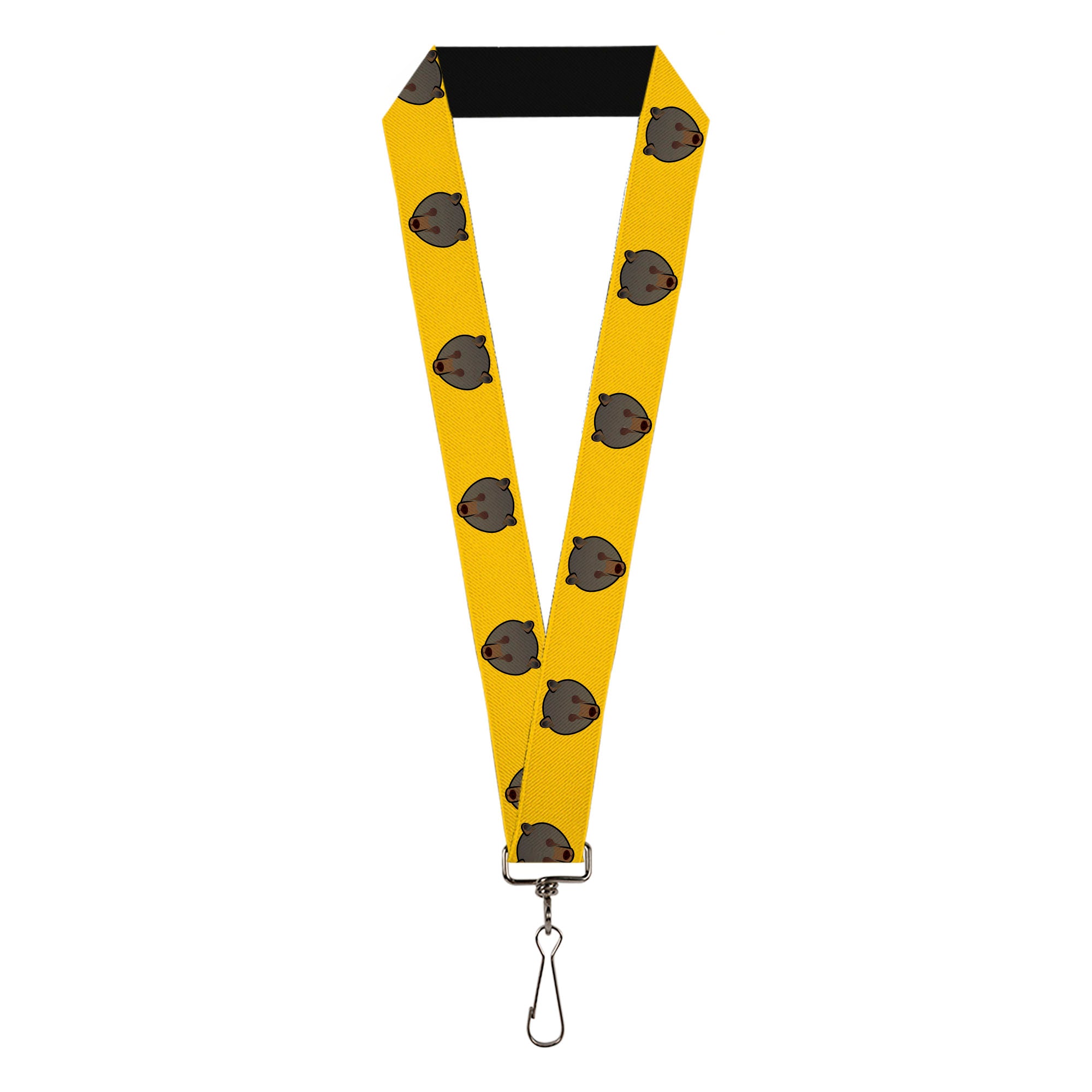 Lanyard - 1.0" - Brown Bear Repeat Yellow Lanyards Buckle-Down