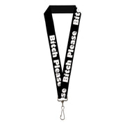 Buckle-Down Lanyard - BITCH PLEASE Black/White Lanyards Buckle-Down