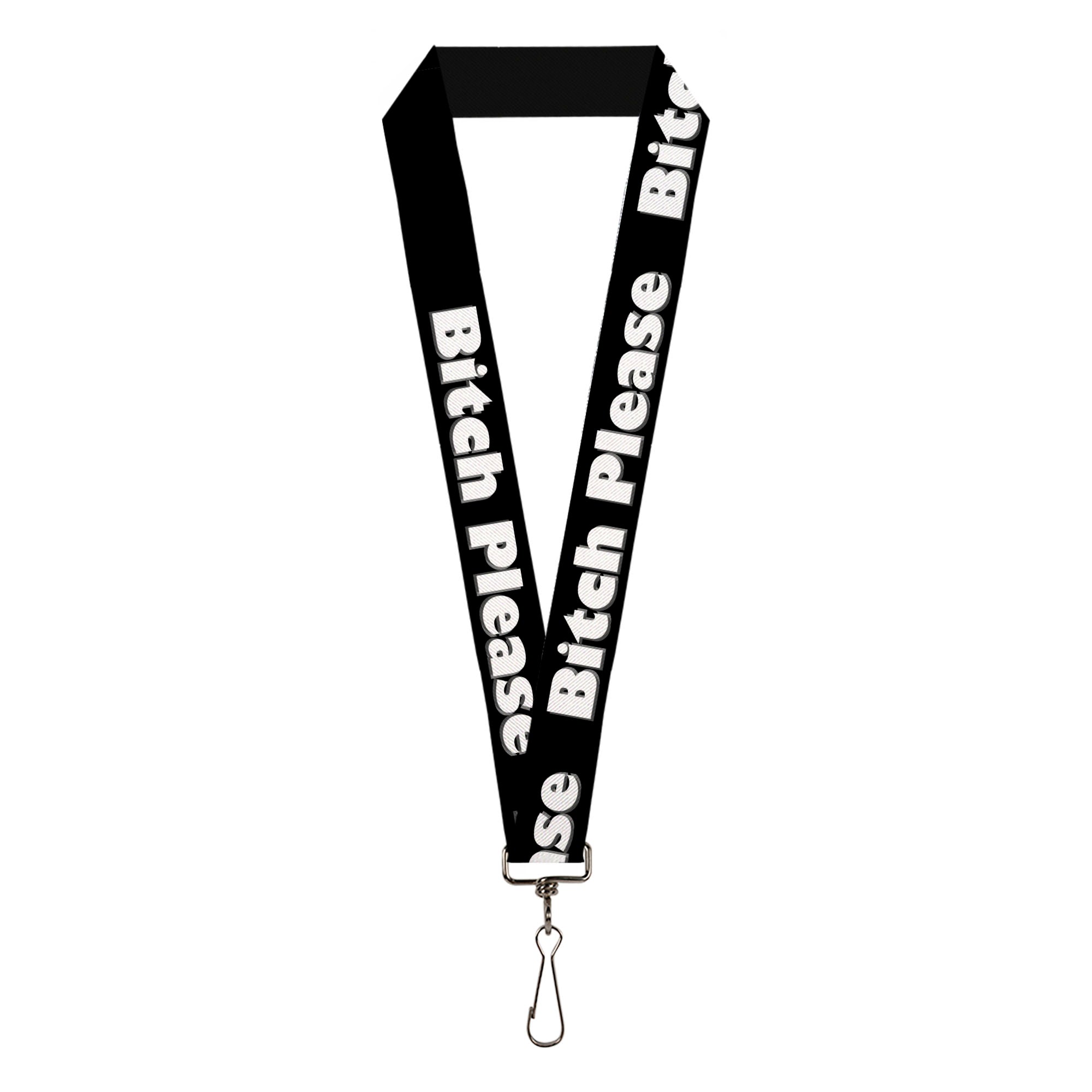Buckle-Down Lanyard - BITCH PLEASE Black/White Lanyards Buckle-Down