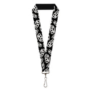 Buckle-Down Lanyard - Brass Knuckles Black/White Lanyards Buckle-Down