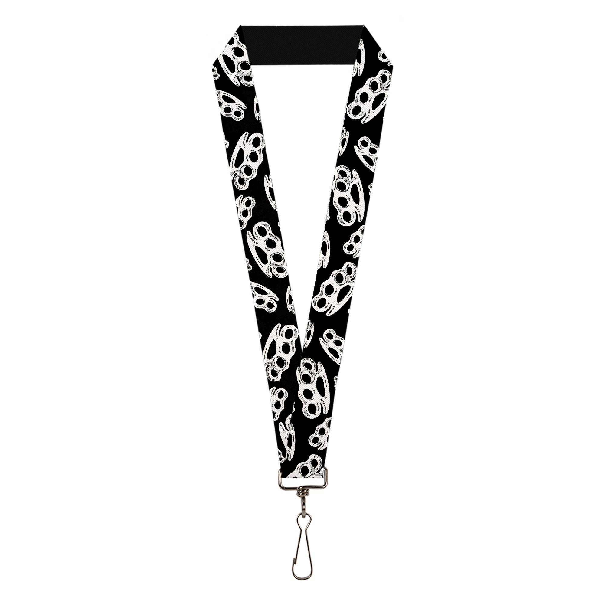 Buckle-Down Lanyard - Brass Knuckles Black/White Lanyards Buckle-Down