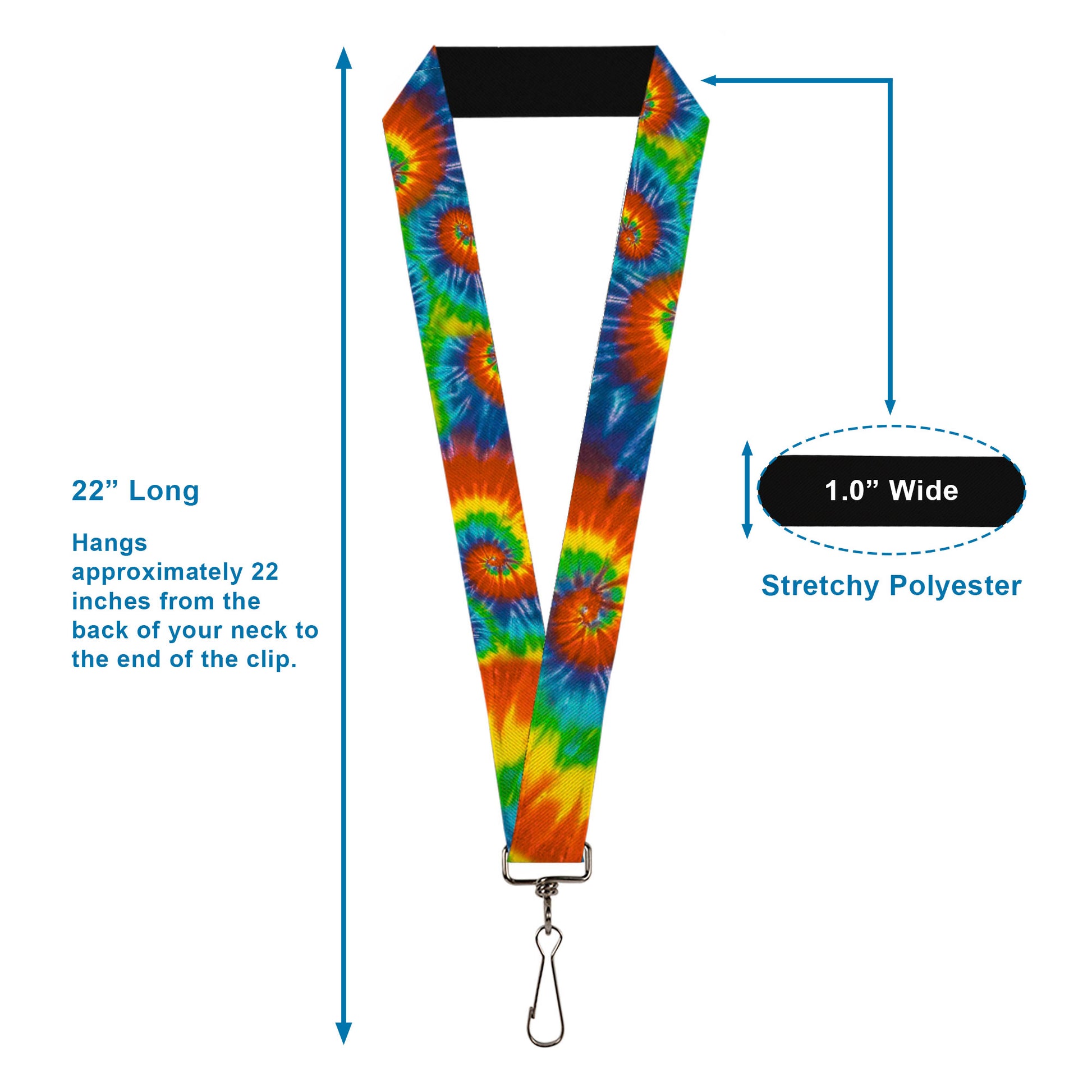 Lanyard - 1.0" - BD Tie Dye 13 Lanyards Buckle-Down