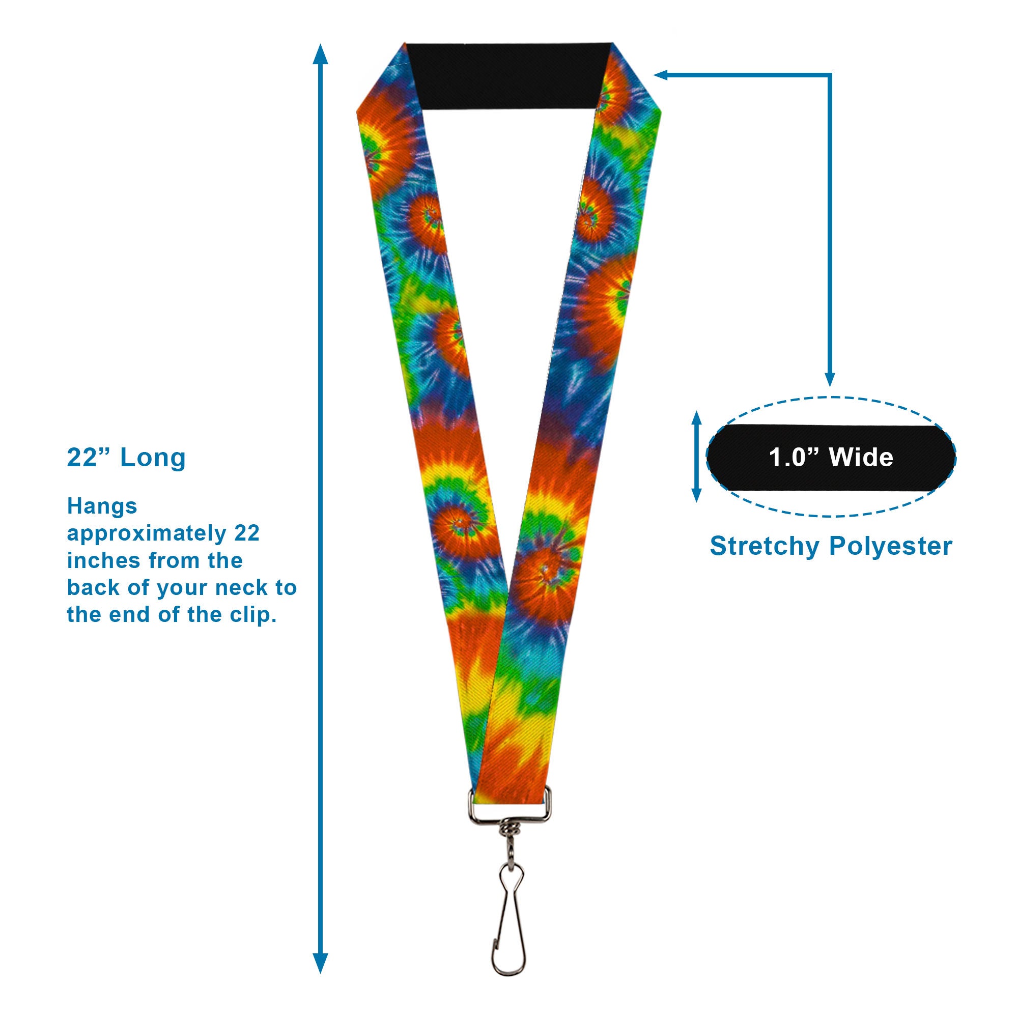 Lanyard - 1.0" - BD Tie Dye 13 Lanyards Buckle-Down