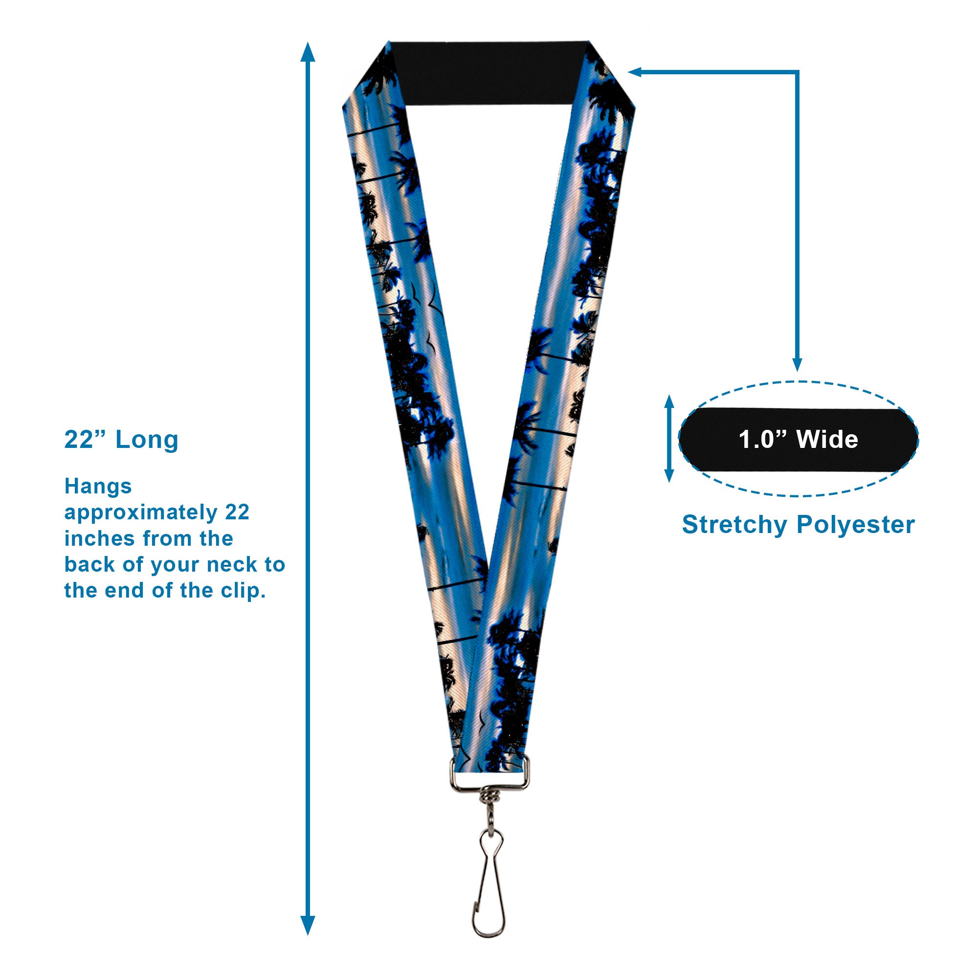 Lanyard - 1.0" - Blue Sunset Lanyards Buckle-Down