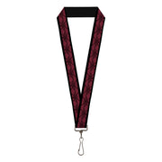 Lanyard - 1.0" - BD Monogram2 Red Black Lanyards Buckle-Down