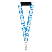 Lanyard - 1.0" - BUCKLE-DOWN Shapes Turquoise White Lanyards Buckle-Down