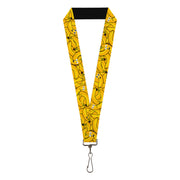 Lanyard - 1.0" - Bananas Stacked Cartoon Yellows Lanyards Buckle-Down