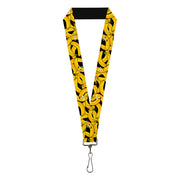 Lanyard - 1.0" - Bananas Stacked Cartoon Black Yellows Lanyards Buckle-Down