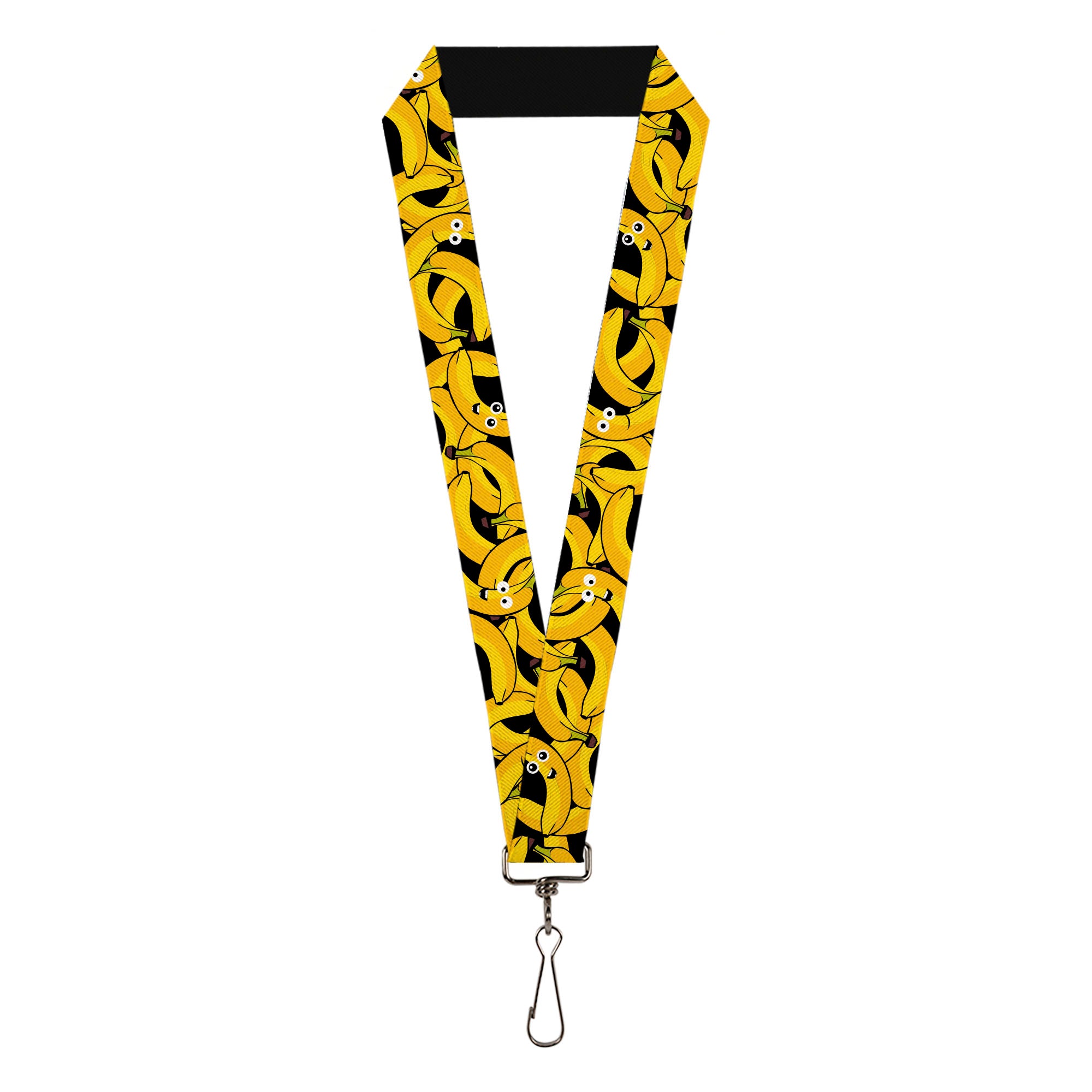 Lanyard - 1.0" - Bananas Stacked Cartoon Black Yellows Lanyards Buckle-Down