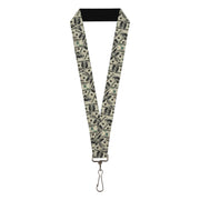 Lanyard - 1.0" - Benjamins2 Stacked Lanyards Buckle-Down